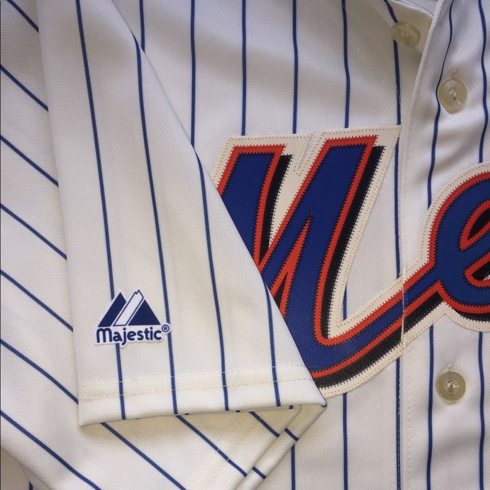 Majestic New York Mets Pinstripe Baseball Jersey